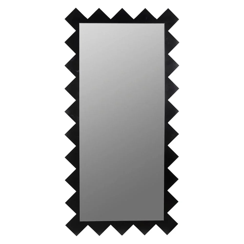 Didier Steel Framed Rectangular Wall Mirror - LOOMLAN - Noir - Wall Mirrors