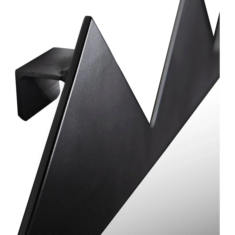 Didier Steel Framed Rectangular Wall Mirror - LOOMLAN - Noir - Wall Mirrors