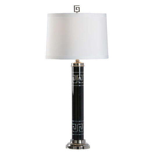 Diocletian Black Glass Table Lamp