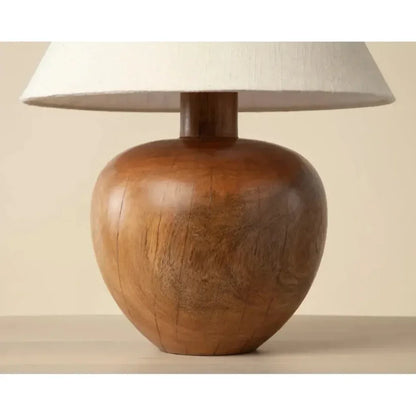 Dira Wooden Cream Table Lamp - LOOMLAN - SUNPAN - Table Lamps
