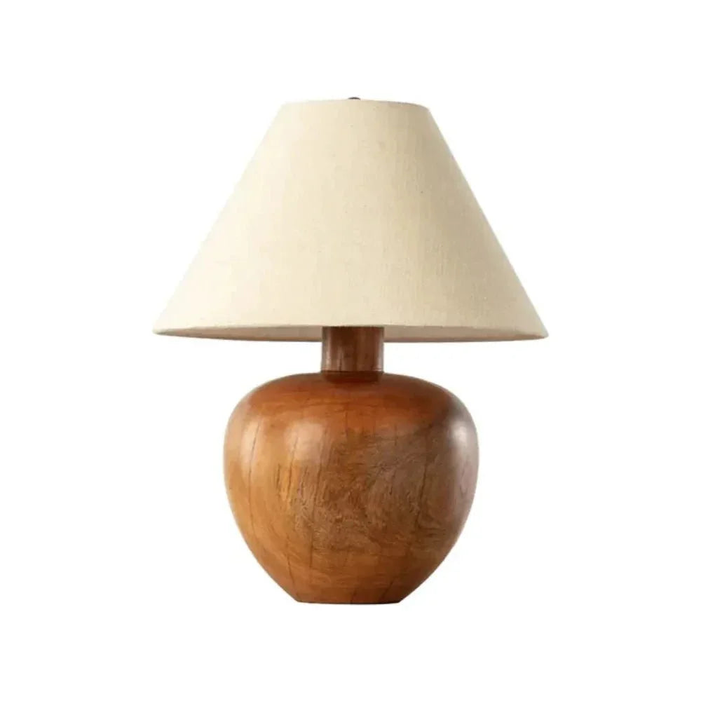 Dira Wooden Cream Table Lamp - LOOMLAN - SUNPAN - Table Lamps