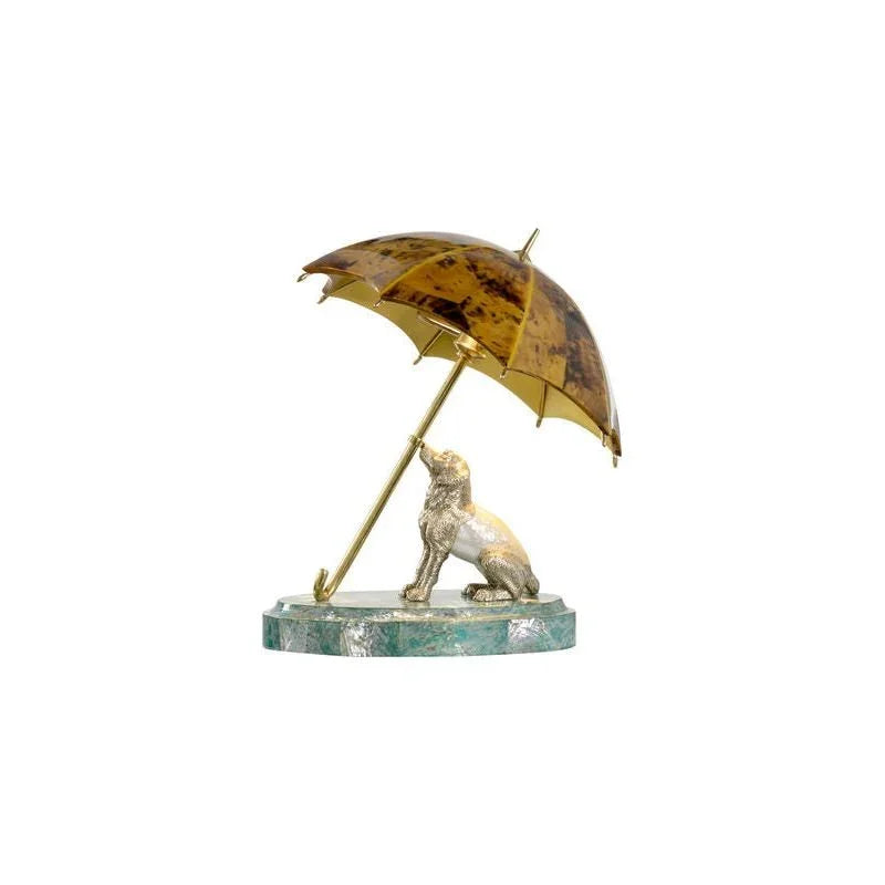 Dog And Umbrella Artistic Decor Piece Table Lamp - LOOMLAN - Chelsea House - Table Lamps