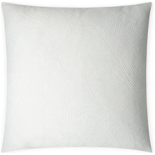 Doheny Floral Textured Solid White Large Throw Pillow - LOOMLAN - D.V. Kap - Throw Pillows
