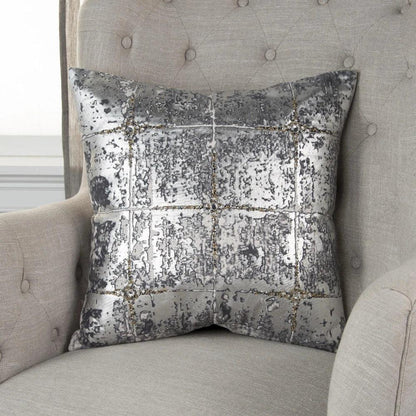 LOOMLAN Dolly Metallic Silver Decorative Pillow Insert