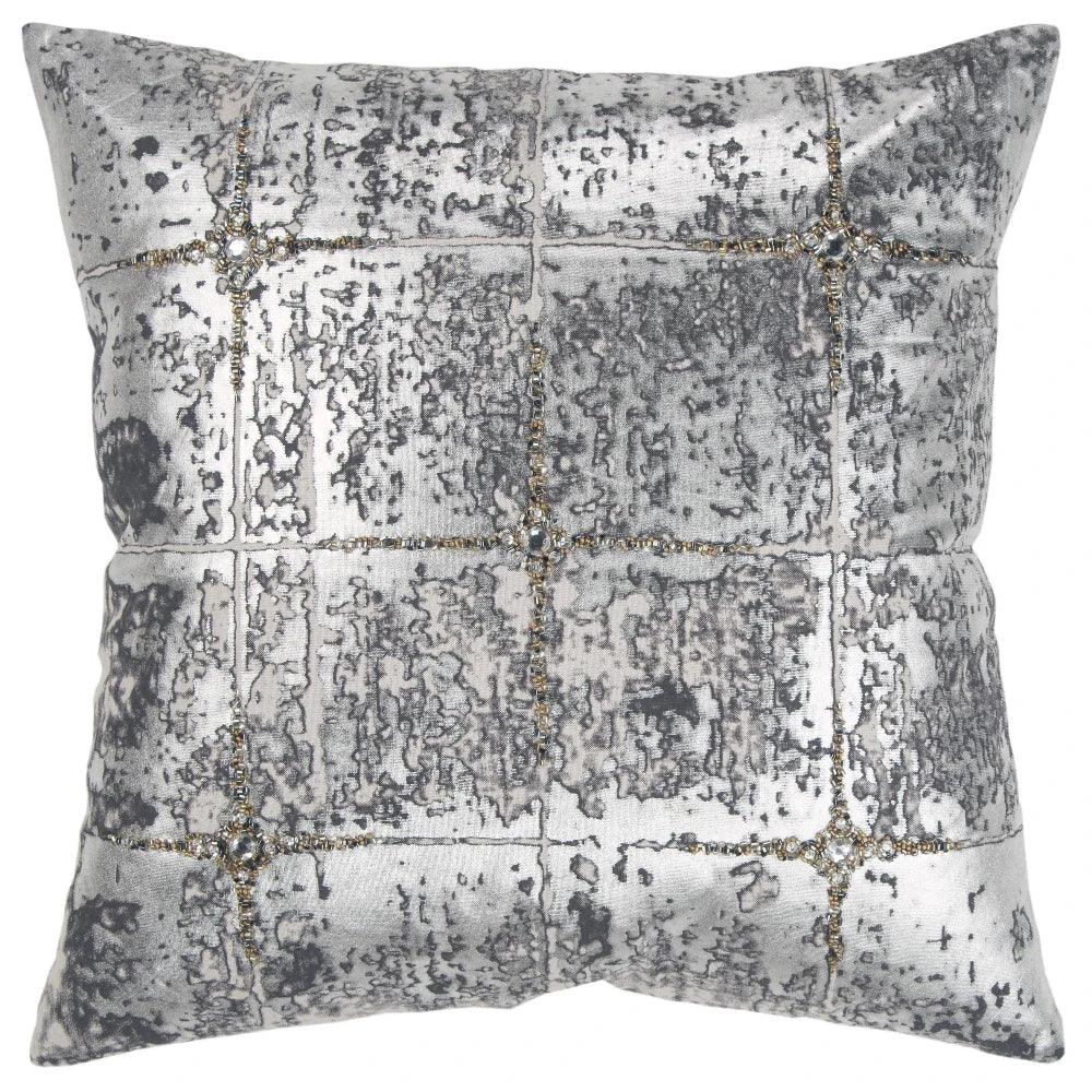 LOOMLAN Dolly Metallic Silver Decorative Pillow Insert