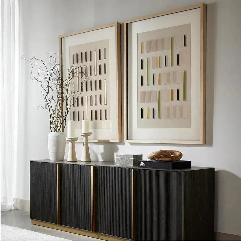 Door To Door Luxe Art 2PC With Wood Frames-Framed Wall Art-SUNPAN-LOOMLAN