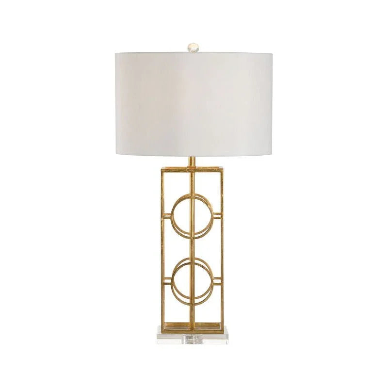Dorset Geometric Design Gold Leaf Table Lamp - LOOMLAN - Chelsea House - Table Lamps