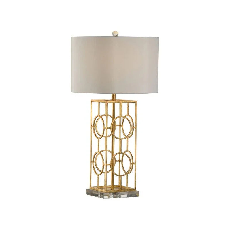 Dorset Geometric Design Gold Leaf Table Lamp - LOOMLAN - Chelsea House - Table Lamps