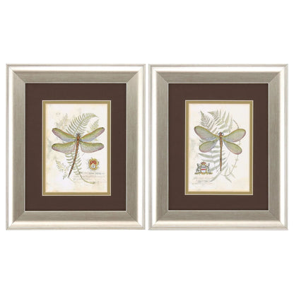 Dragonfly Neutral Canvas Art 2PC