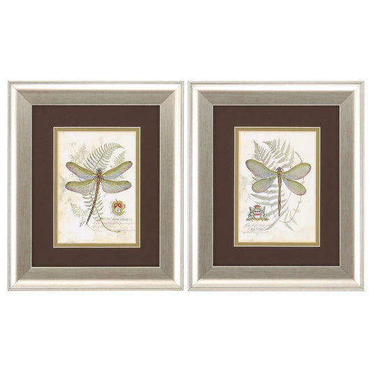 Dragonfly Neutral Canvas Art 2PC