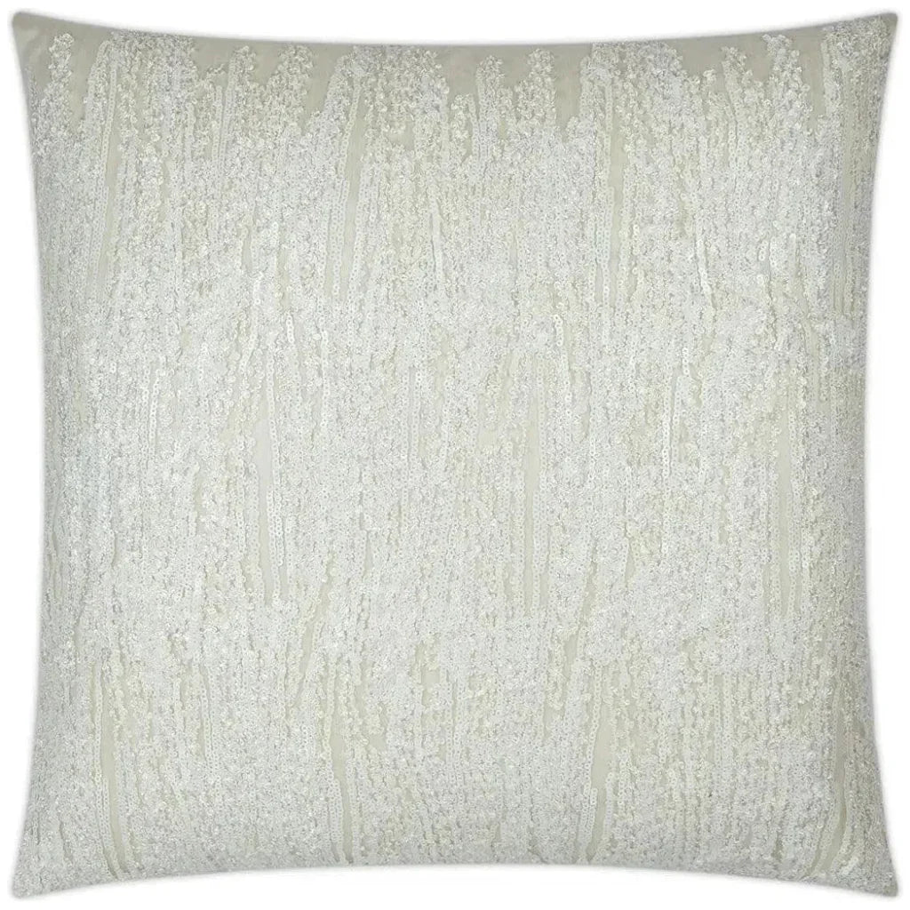 Dripping Glam Textured White Large Throw Pillow Insert - LOOMLAN - D.V. Kap - Throw Pillows