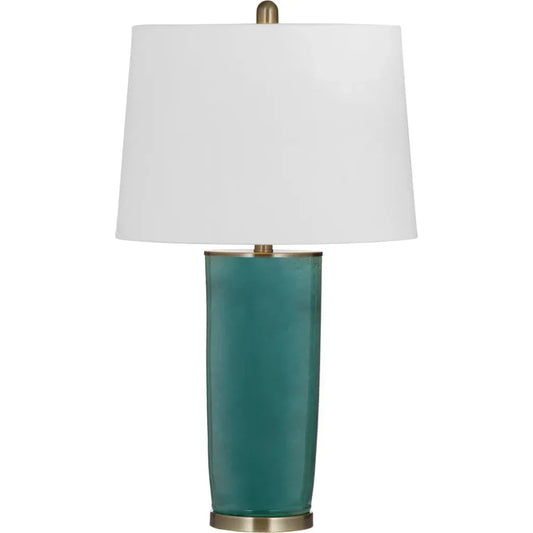 Drugget Ceramic Teal Table Lamp - LOOMLAN - Bassett Mirror - Table Lamps