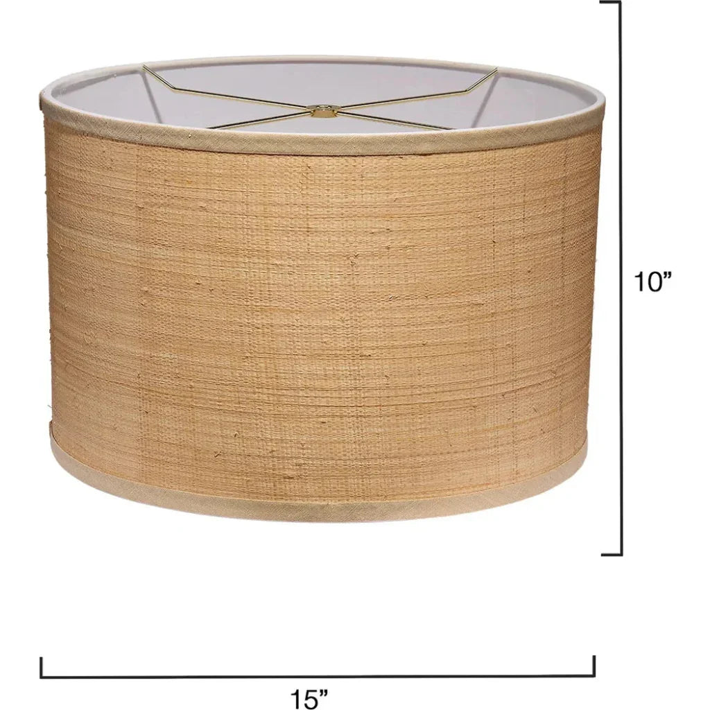 Jamie Young Drum Natural Raffia Stylish Shade