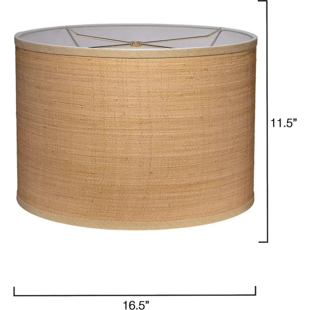 Jamie Young Drum Natural Raffia Stylish Shade