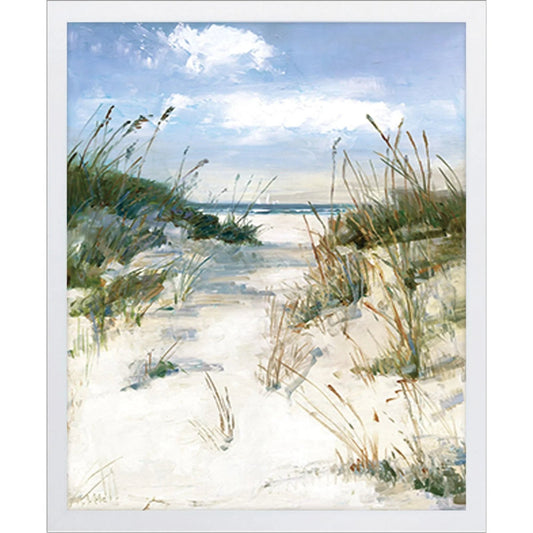 Dune View Green Framed Wall Art