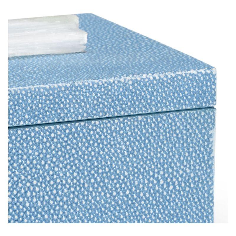 Durham Blue Shagreen Covered Wooden Box - LOOMLAN - Chelsea House - Boxes & Bowls