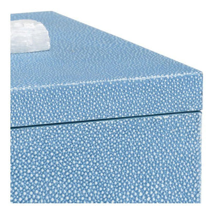Durham Blue Shagreen Covered Wooden Box - LOOMLAN - Chelsea House - Boxes & Bowls