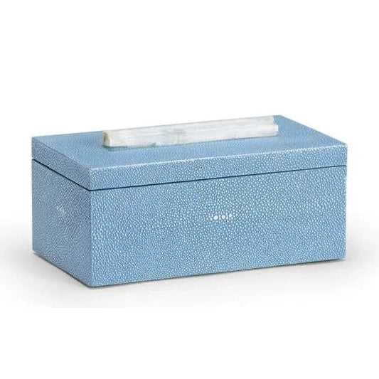 Chelsea House Durham Blue Shagreen Covered Wooden Box