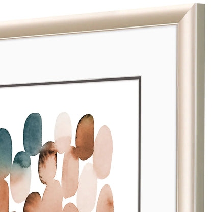 Earthy Circles Blue Canvas Art