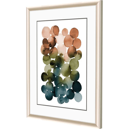 Earthy Circles Blue Framed Wall Art -- view 3