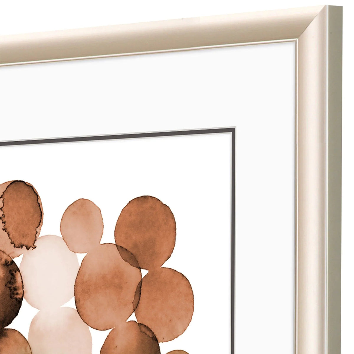 Earthy Circles Blue Framed Wall Art -- view 4