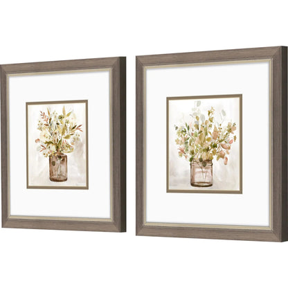 Earthy Garden Green Canvas Art 2PC