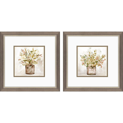 Earthy Garden Green Canvas Art 2PC