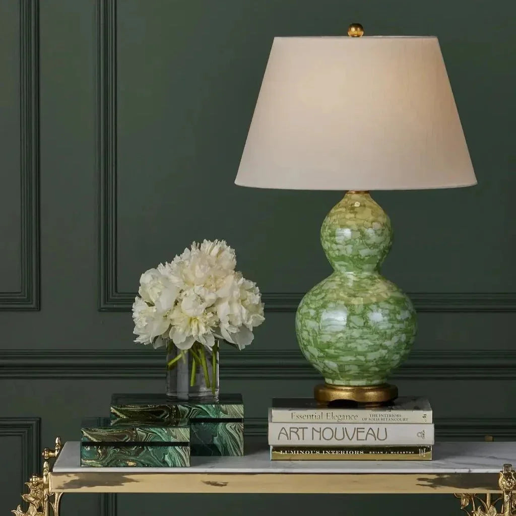 Eau De Nil Green Textured Table Lamp - LOOMLAN - Currey & Co - Table Lamps