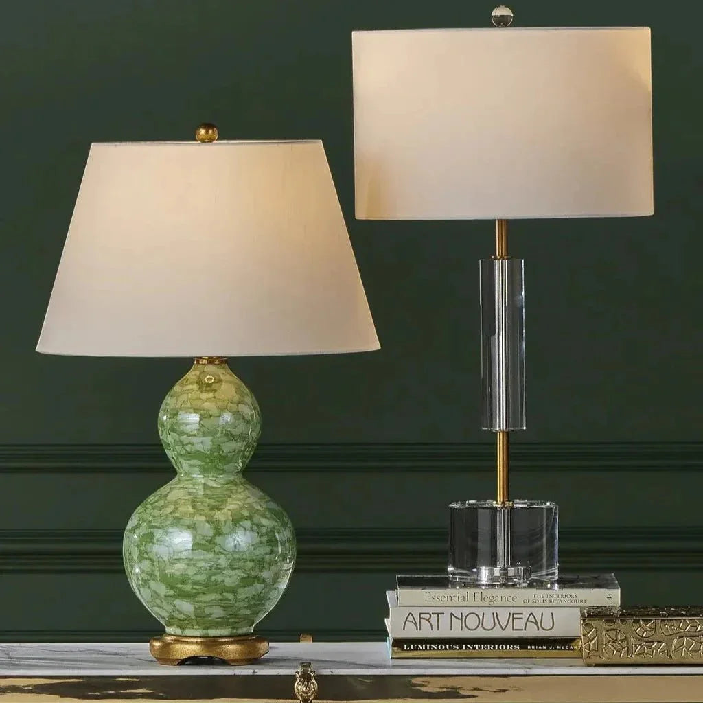 Eau De Nil Green Textured Table Lamp - LOOMLAN - Currey & Co - Table Lamps