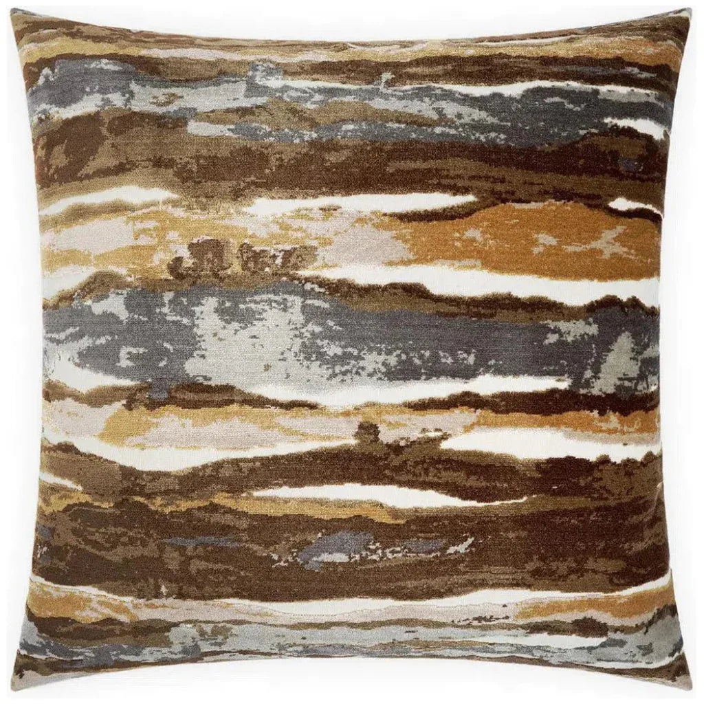 Ecco Alchemy Brown Throw Pillow With Insert - LOOMLAN - D.V. Kap - Throw Pillows