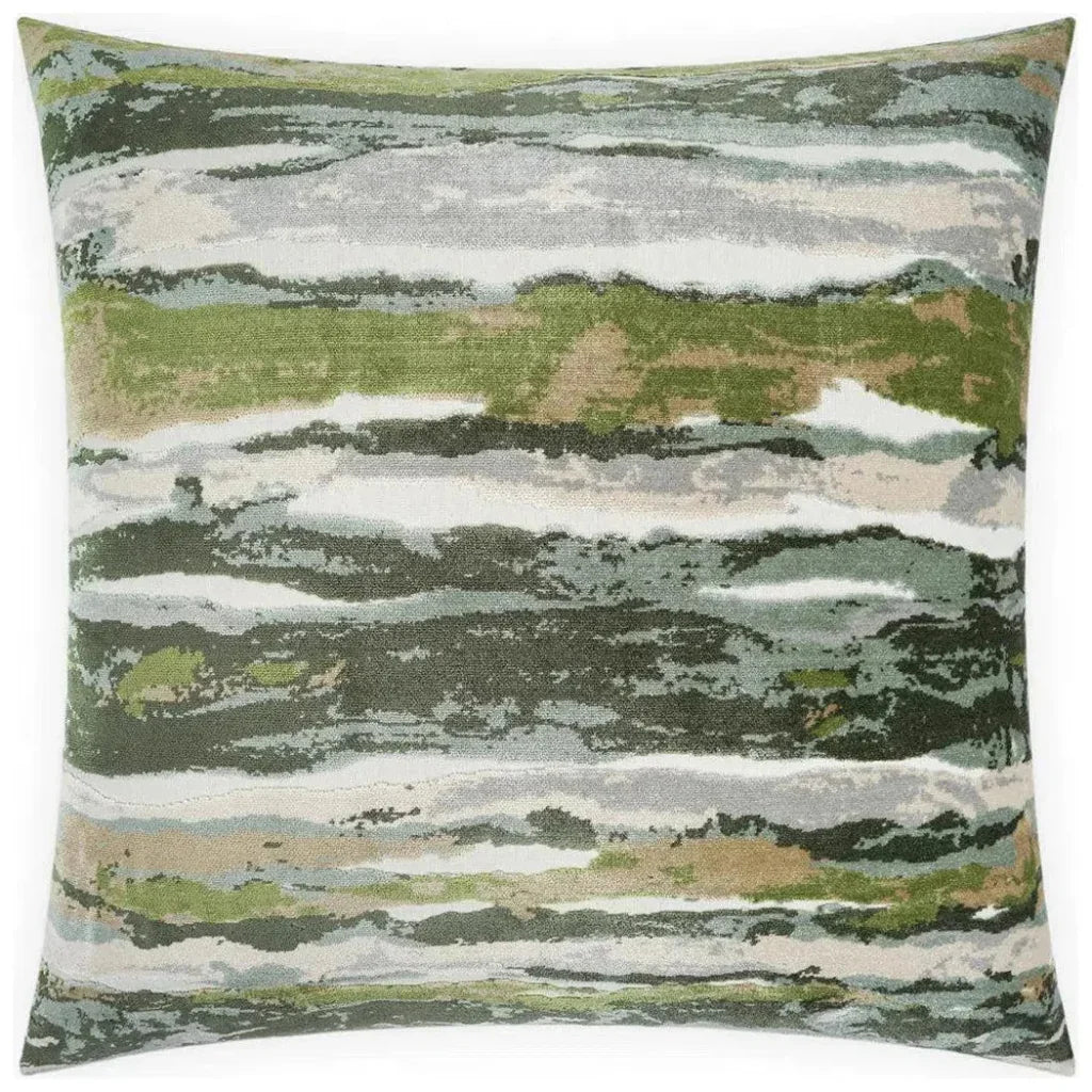 Ecco Malachite Green Throw Pillow Insert - LOOMLAN - D.V. Kap - Throw Pillows
