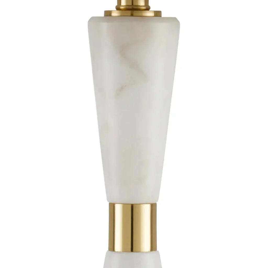 Edelmar White Marble & Crystal Table Lamp - LOOMLAN - Currey & Co - Table Lamps