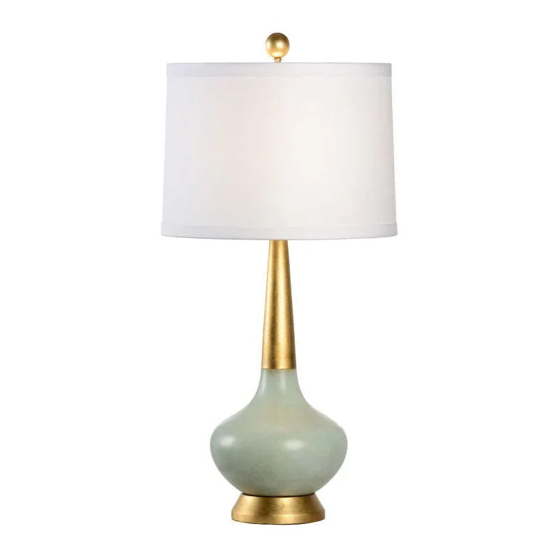 Eden Celadon Glazed Curved Silhouette Table Lamp - LOOMLAN - Chelsea House - Table Lamps