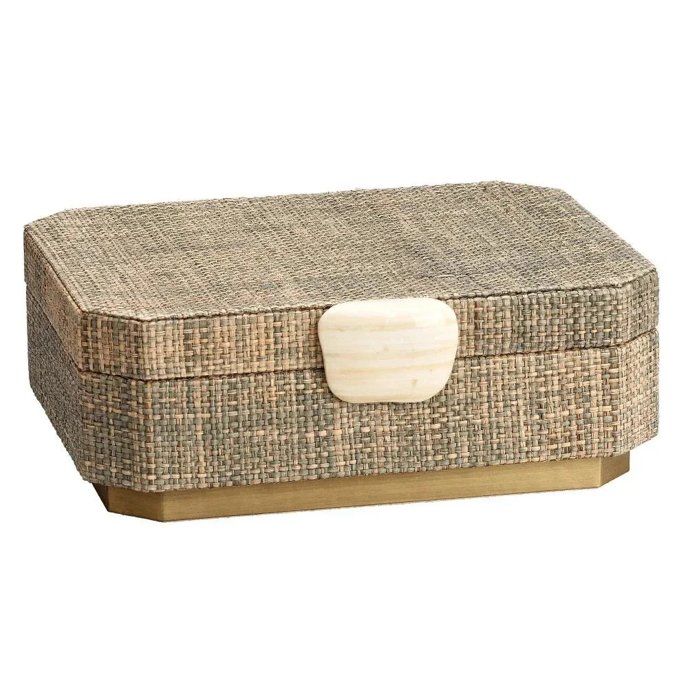 Eden Raffia Decorative Box - LOOMLAN - Jamie Young - Boxes & Bowls