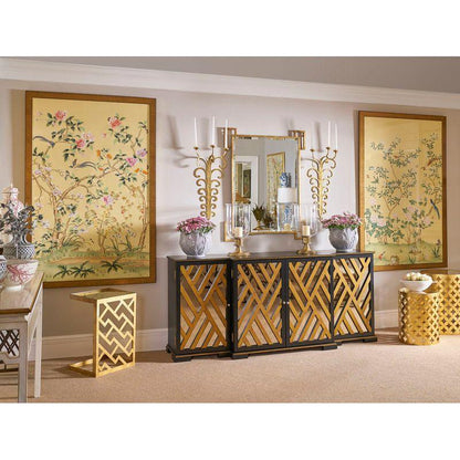 Edgedale Panel Cream Hand Painted Artwork-Framed Wall Art-Chelsea House-LOOMLAN