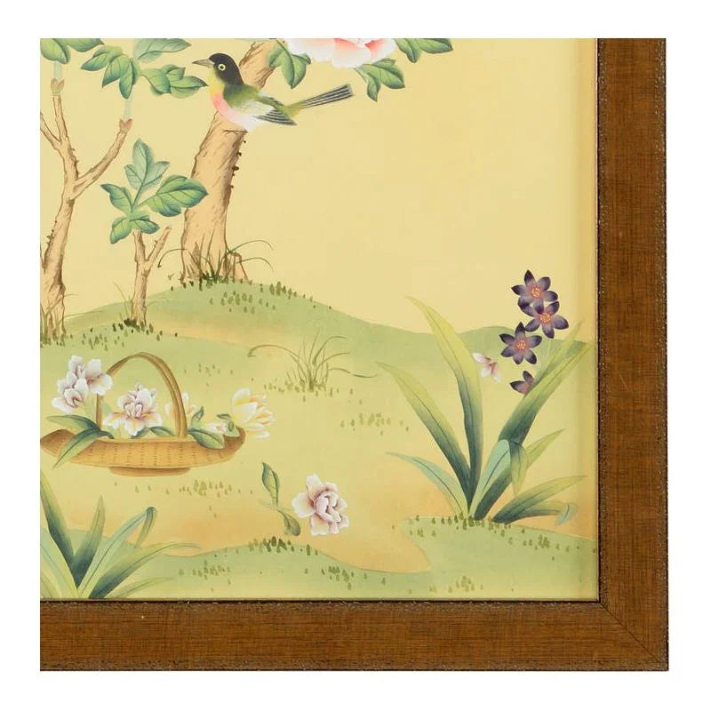 Edgedale Panel Cream Hand Painted Artwork-Framed Wall Art-Chelsea House-LOOMLAN