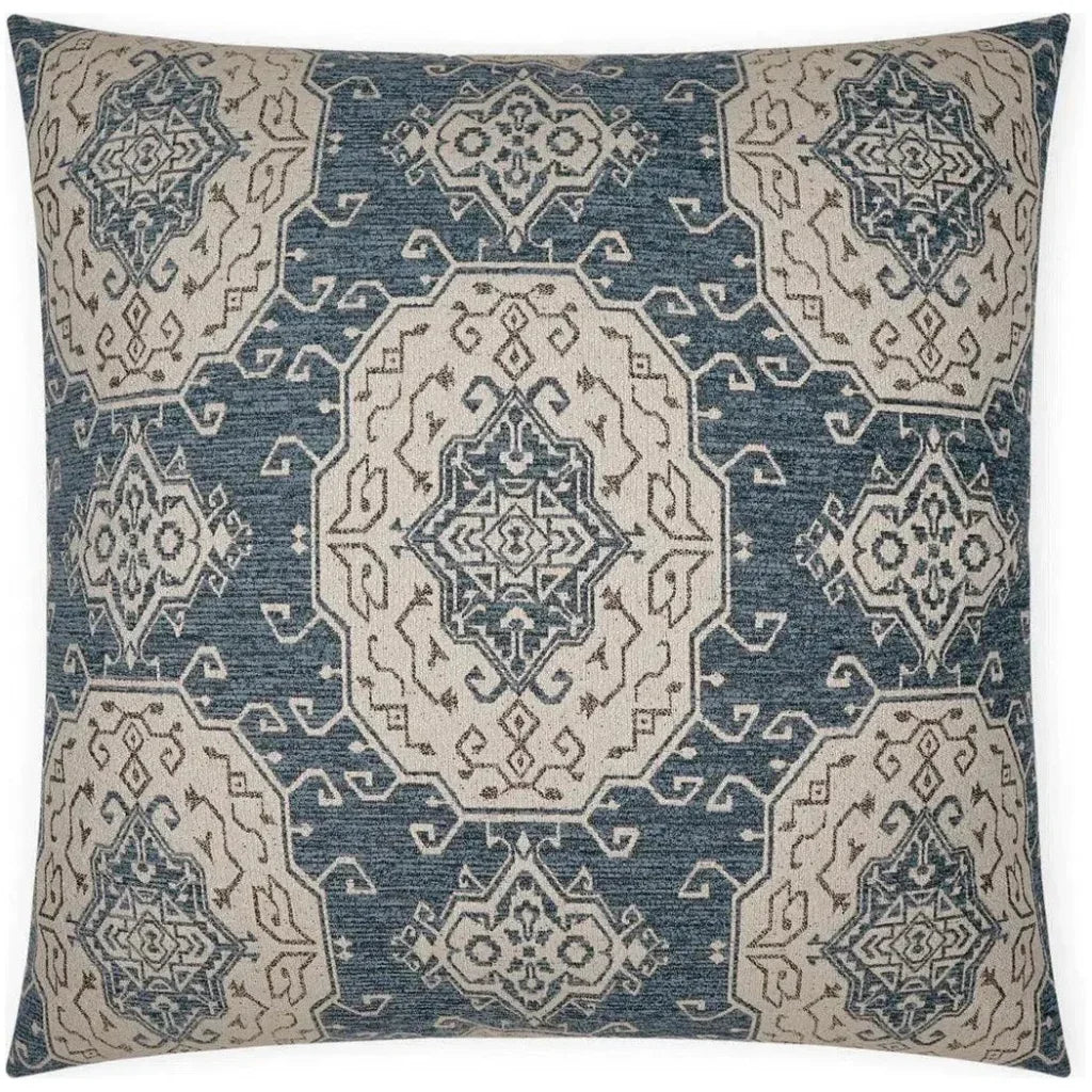 Elaine Global Slate Blue Large Throw Pillow Insert - LOOMLAN - D.V. Kap - Throw Pillows