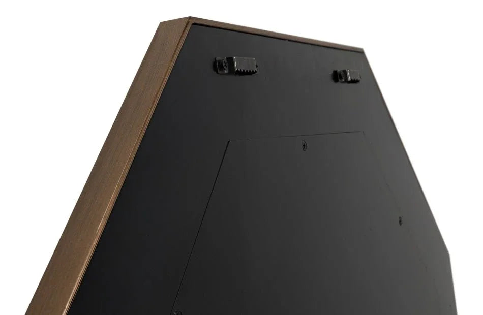 Eleanor Shagreen Leather Warpped Wall Mirror - LOOMLAN - Sarreid - Wall Mirrors