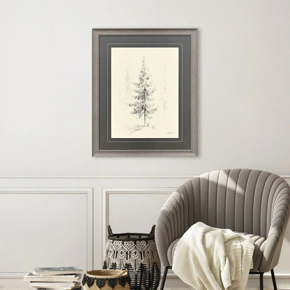Elegant Pine Black Canvas Art