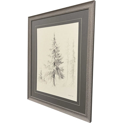Elegant Pine Black Canvas Art