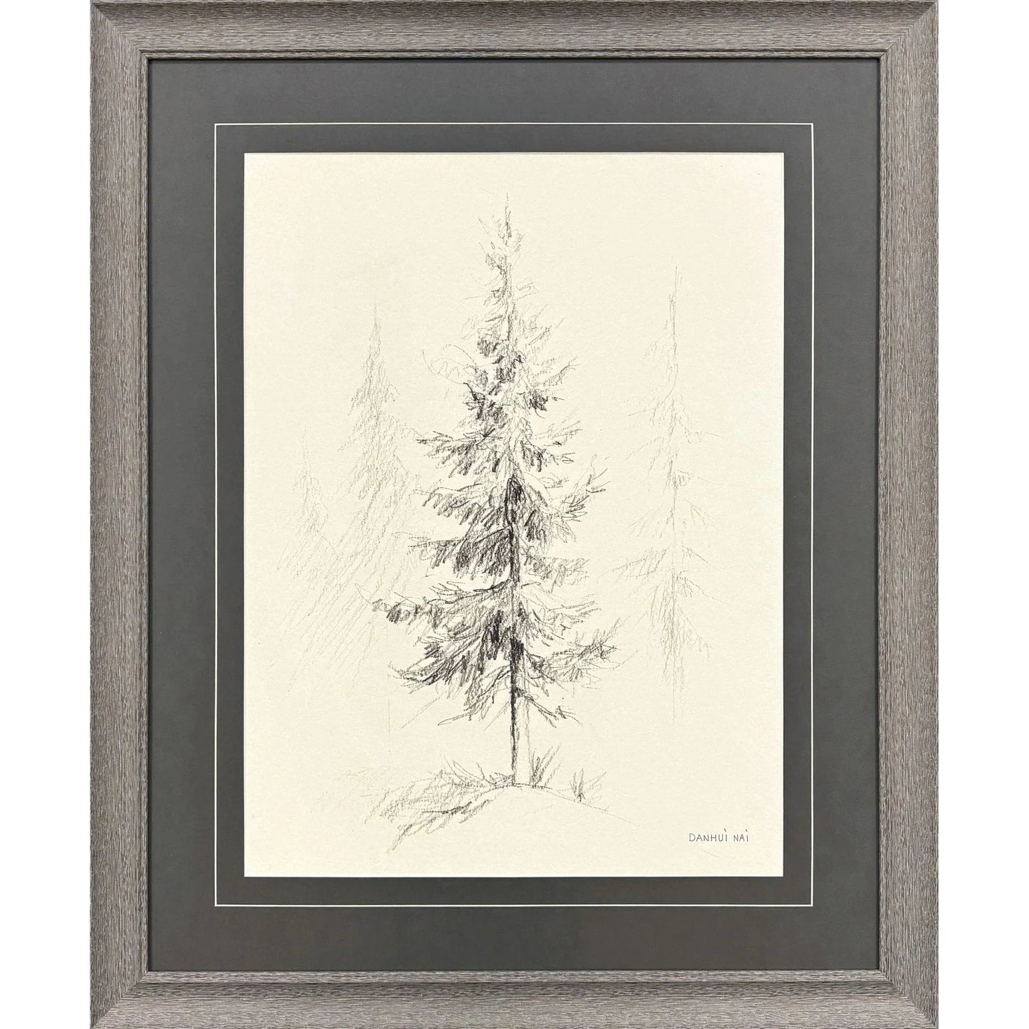 Elegant Pine Black Canvas Art