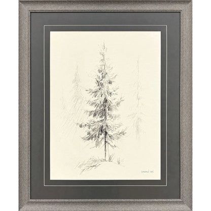 Elegant Pine Black Canvas Art