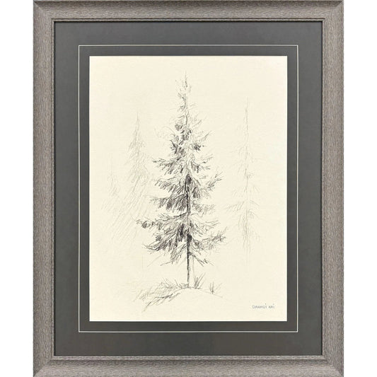 Elegant Pine Black Canvas Art