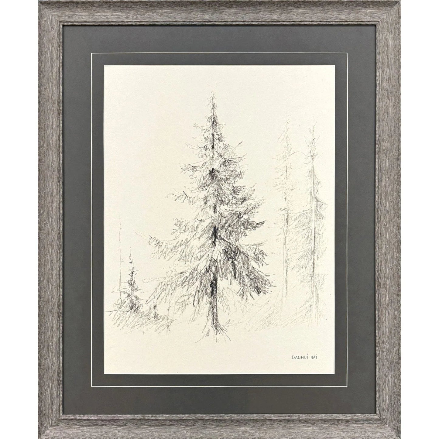 Elegant Pine Black Canvas Art