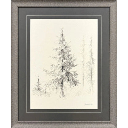 Elegant Pine Black Canvas Art