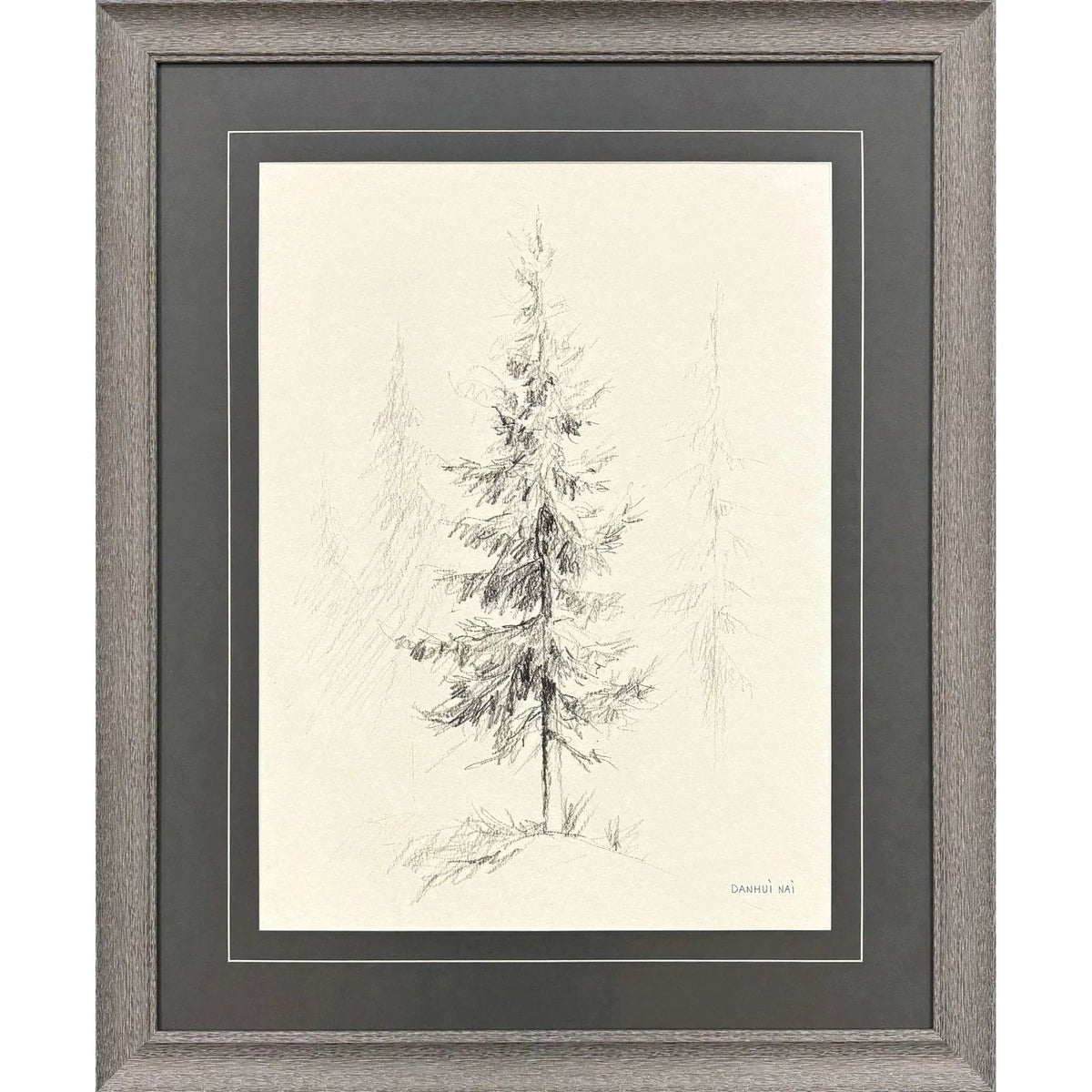 Elegant Pine Black Framed Wall Art
