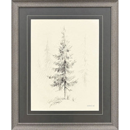 Elegant Pine Black Framed Wall Art