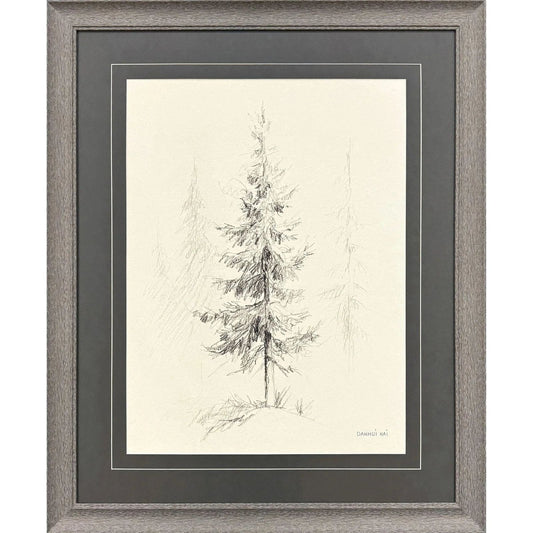 Elegant Pine Black Framed Wall Art