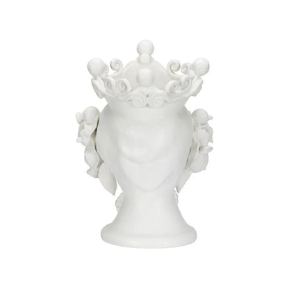 Elisabetta Female Head Design Ceramic Vase - LOOMLAN - Chelsea House - Vases & Jars