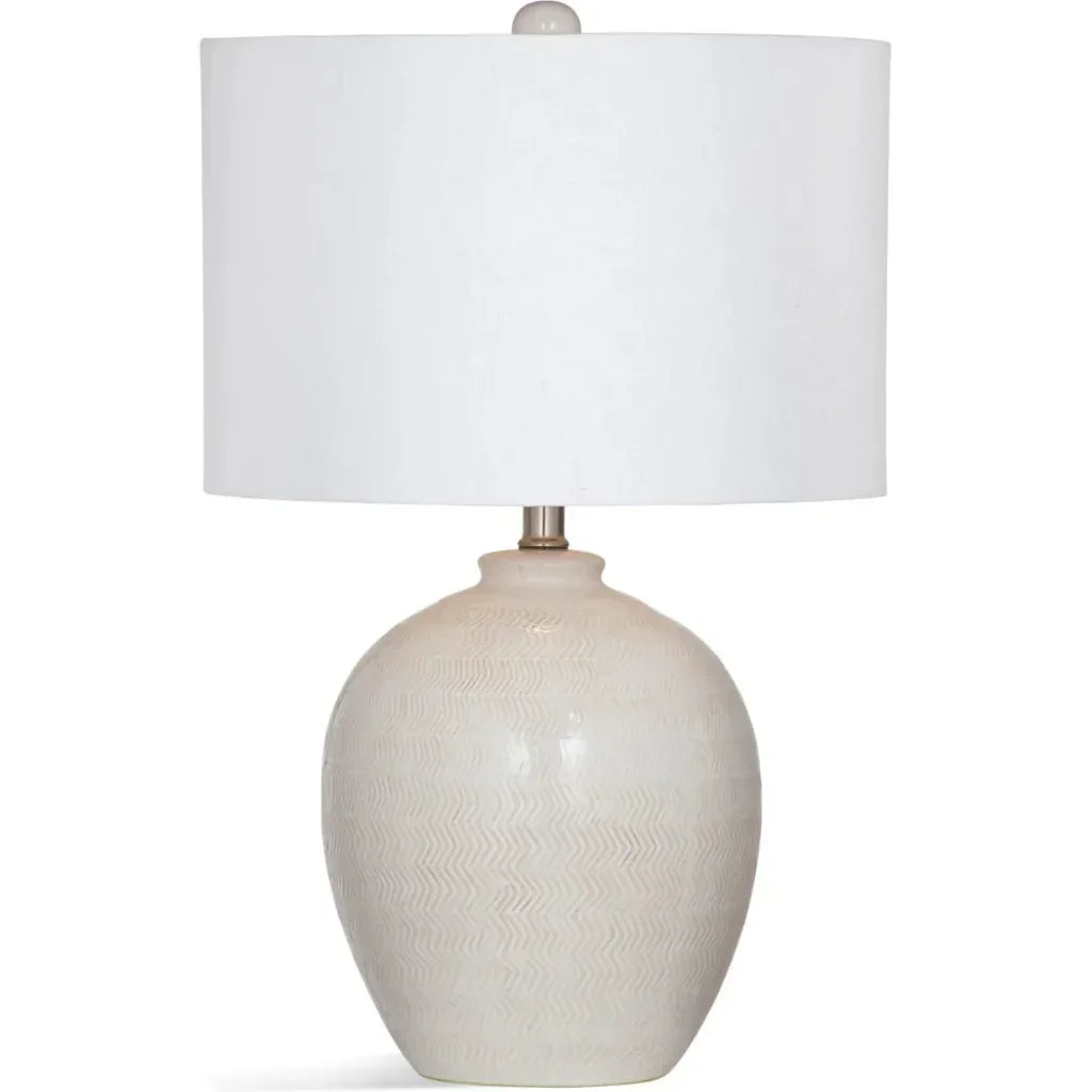 Ellen Ceramic White Table Lamp - LOOMLAN - Bassett Mirror - Table Lamps